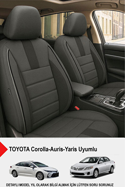 GM-DESIGN Onyx Smoked Car Seat Cover - (Compatible with Toyota Corolla-Auris-...