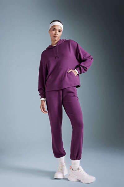 DeFacto DeFactoFit Sporcu Jogger Eşofman Altı Standart Fit Modal Çift Cepli Basic Düz B1794AX24AU