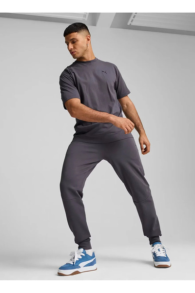 Puma Koyu Gri Erkek Bisiklet Yaka Normal Kalıp T-Shirt 68161769 RAD/CAL Tee