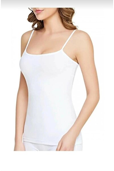 Tutku 0135 قميص داخلي ريبانا بحمالات 12 قطعة