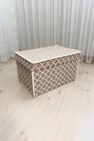 VAYBE Mini Multi-Purpose Storage Box, Horoscope, Toy Box, Organizer, Cream Chain Pattern 30x40x25