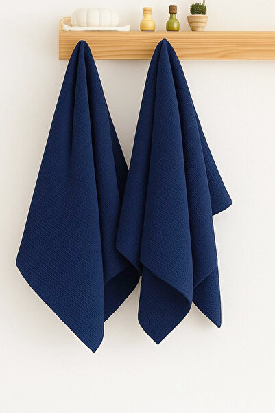 Denizli Concept Soho 2-Piece Pique Towel Set Navy Blue