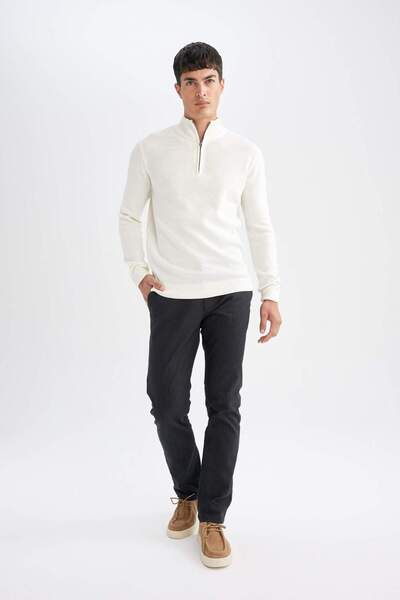 DeFacto Winter Chino Trousers Regular Fit Pocket Straight Leg