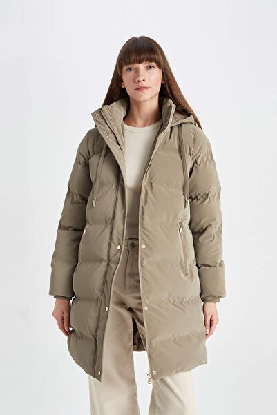 DeFacto Bunda s dlouhým rukávem – vodoodpudivá, s kapucí, na zip a kapsami C3849Ax24Wn