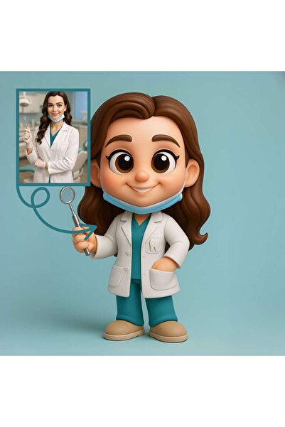 Diş Hekimleri İçin Kişiye Özel 3D Figür - Karikatür Tarzı Oyuncak