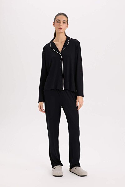DeFacto Set de pijamale Fall in Love, cu mâneci lungi, cu mâneci lungi, cu fundul lung E1804AX24WN