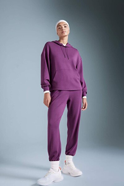 DeFacto DeFactoFit Sporcu Jogger Eşofman Altı Standart Fit Modal Çift Cepli Basic Düz B1794AX24AU