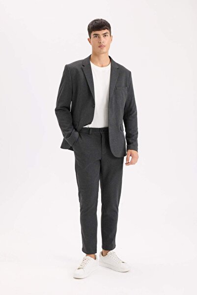 DeFacto Gabardine Tailored Trousers - Pockets, Straight Leg A8102Ax24Au