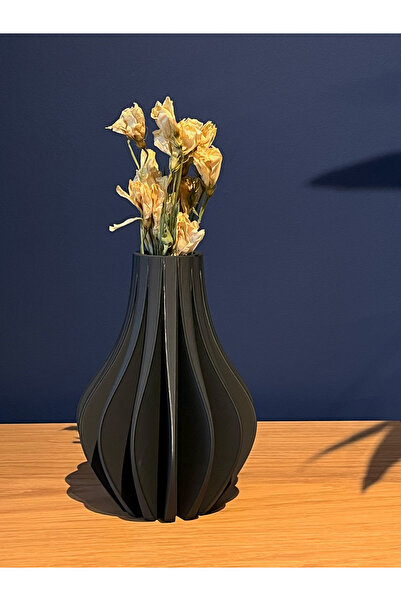 Home Luna Black Vase 20X15Cm