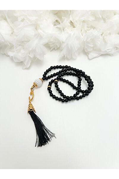 lenagiftworkshop 50 Pieces Black Gift-Vaished Plastic Pearl Prayer Beads with...