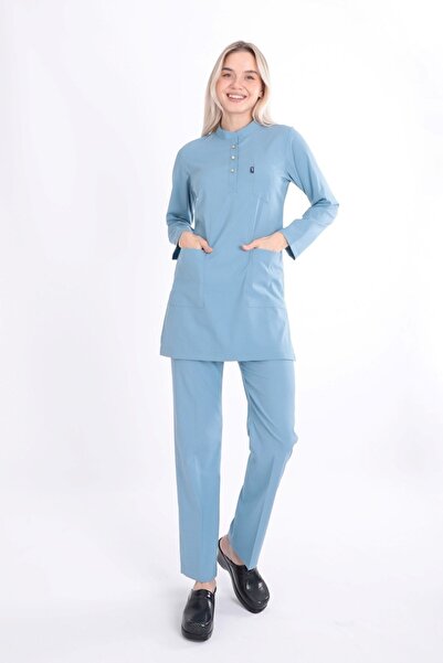 Uçak Medikal بدلة أليس بلو كاريا للحجاب