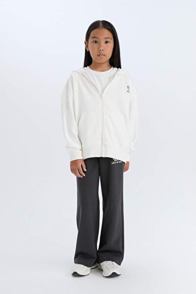 DeFacto Girl's Wide Leg Wide Wide Leg Printed Sweatpants D2298A824Wn