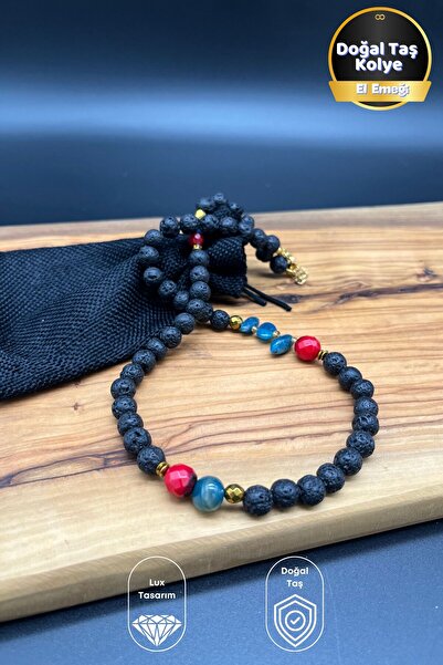 Balzamin Design قلادة حجر طبيعي للجنسين من بروتيكتيف إنيرجي، تصميم يدوي الصنع للجنسين