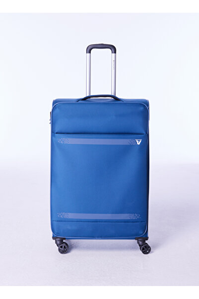 Roncato Lacivert Unisex 46x78x30 cm Büyük Boy Çekçekli Kumaş Valiz Jazz 4.0
