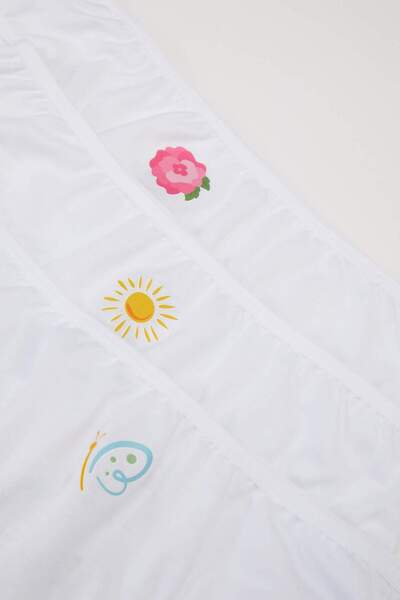 DeFacto Kız Çocuk Baskılı 3'lü Slip Külot E2567A824AU