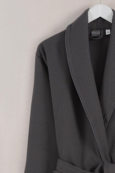 VAROL Dama Serisi Şal Yaka Pike Bornoz Sabahlık