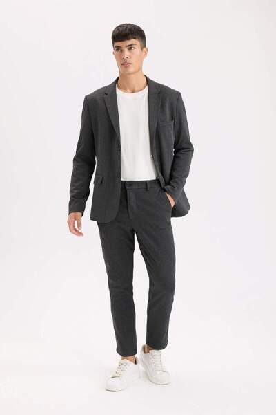 DeFacto Gabardine Tailored Trousers - Pockets, Straight Leg A8102Ax24Au