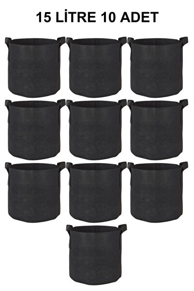 Grow Wizard Kumaş Saksı Pot 15 Litre 10 Adet