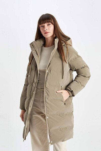 DeFacto Bunda s dlouhým rukávem – vodoodpudivá, s kapucí, na zip a kapsami C3849Ax24Wn