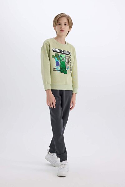 DeFacto Erkek Çocuk Minecraft Bisiklet Yaka Sweatshirt D6747A824WN