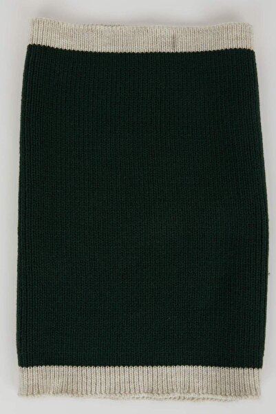 DeFacto Boy's New Year's Themed 2-Piece Knitwear Scarf Beanie D1976A824Wn