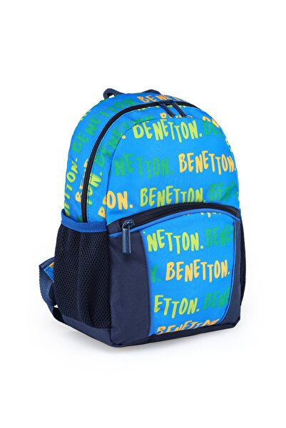 Benetton Mavi - Lacivert Çocuk 35x25x11 cm Sırt Çantası ANAOKUL ÇANTA