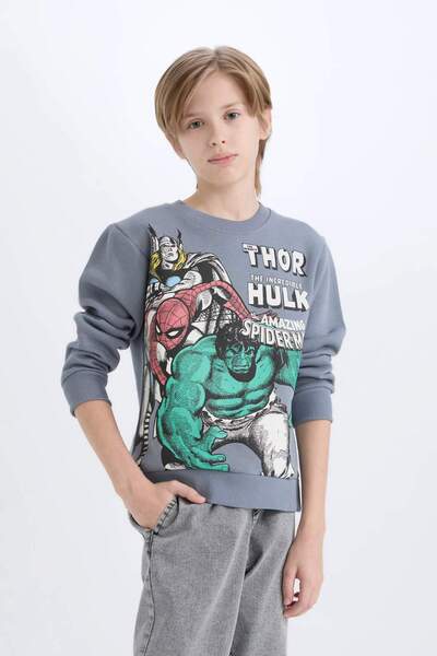 DeFacto Αγόρι Marvel Comics Crew Neck Φούτερ D6738A824WN