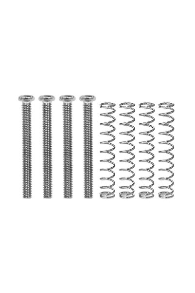 Choice 4 قطع من الكروم 4 قطع من مسامير ونوابض بيك اب همبوكر للجيتار M3 * 30 مم من الكروم الأسود أو الذهبي للكهرباء