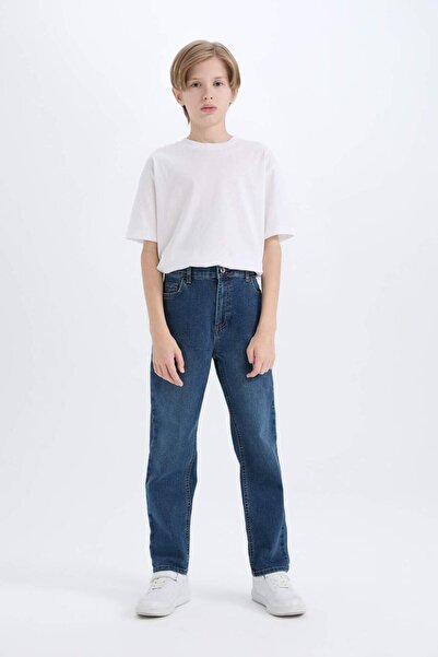 DeFacto Pantaloni de jeans cu picioare drepte pentru băieți C3698A824WN