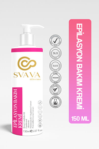 Svava SKİN CARE Epilasyon Öncesi Sonrası Krem Kızarıklık Tahriş Önleyici Yoğun Nemlendirici 150ml