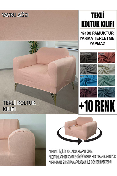 Home %100 PAMUK FRANSIZ KUMAŞ TEKLİ KOMPLE GİYDİRME TEKLİ & BERJER , BOHEM, KOLTUK KILIFI YAVRUAĞZI