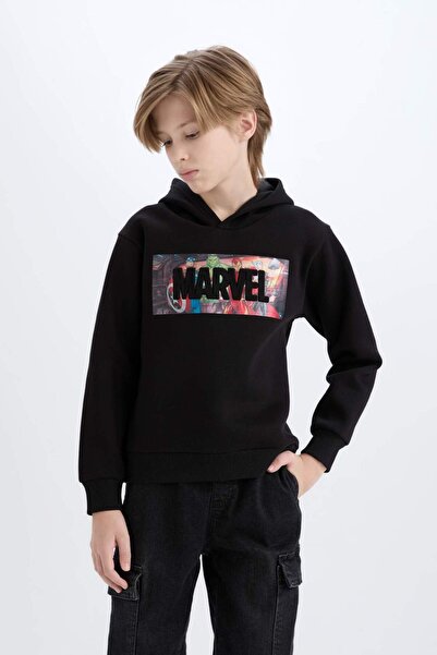DeFacto Erkek Çocuk Marvel Avengers Kapüşonlu Sweatshirt D6736A824WN