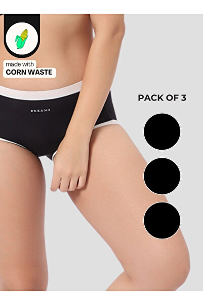 Intimate Queen شورت كورن باي لاسي للأولاد - كلاود سوفت فاخر، مصنوع من ألياف الذرة | بدون لفات (عبوة من 3 قطع)