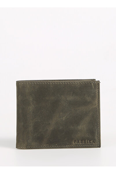 Fabrika Haki Erkek Cüzdan Frk 343 Crayz Deri Haki