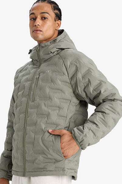 DeFacto DeFactoFit Su İtici Kapüşonlu Mont Fermuarlı Rüzgar Geçirmez C6052AX24AU