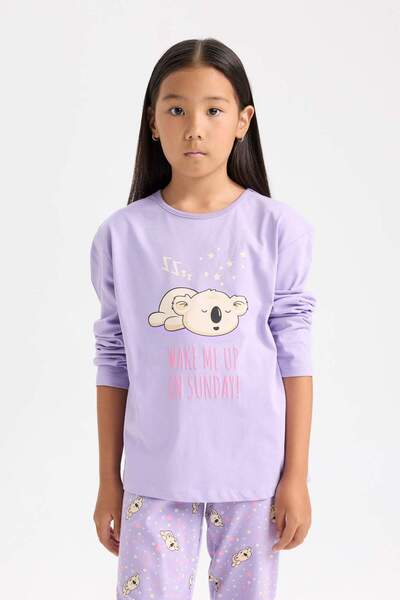 DeFacto Girl's Regular Fit 2-Piece Pajama Set D8196A8Ns