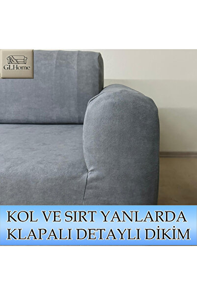Home SÜET ŞÖNİL KUMAŞ 3+3+1+1 KOMPLE GİYDİRME KANEPE&ÇEKYAT, BOHEM, vb. MODELLER KOLTUK KILIFI