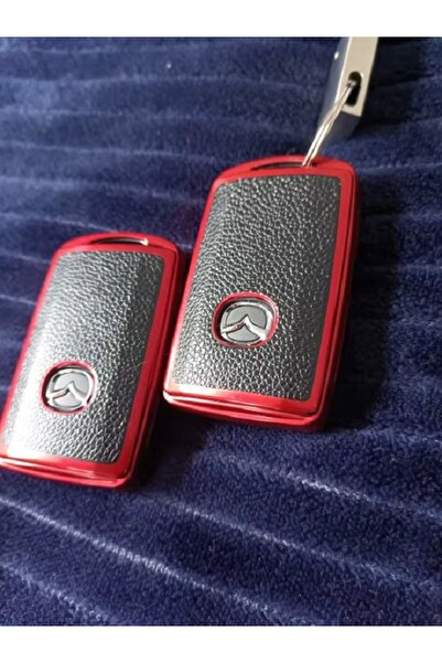 VTH Husă cheie Mazda 3 butoane lateral din silicon TPU cu 3 butoane - Roșu