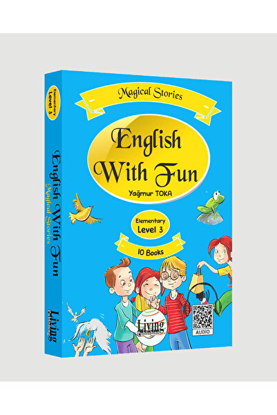 Easy Readers English 9 Different Story Reading Books 4 –5- 6-7- 8. Grade - Elementary School Middle School with Practice Qr Code