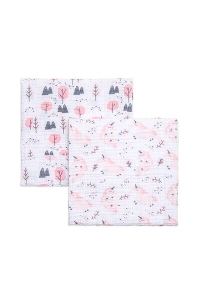 Funna Baby بطانية موسلين مقاس 90x90 سم - عبوة من قطعتين