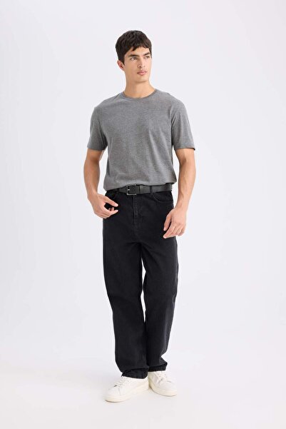 DeFacto 100% Cotton New Regular Fit Crew Neck Basic Plain Short Sleeve T-Shirt E1091Axns