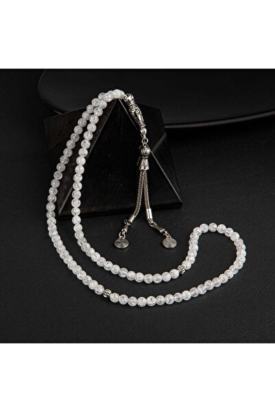 Safnaturel سبحة صلاة من حجر السيلينيت الطبيعي 99 قطعة - 6 مم