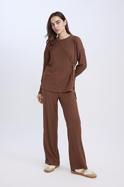 DeFacto Широки панталони с широки крачоли и ластик в талията C0200AX24AU