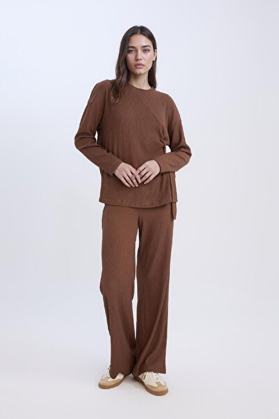 DeFacto Широки панталони с широки крачоли и ластик в талията C0200AX24AU