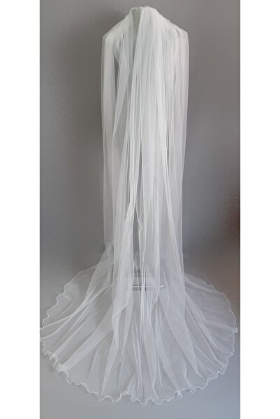 Suzanna Moda Beyaz Uzun 2mt 20cm Boy 3mt En Tek Kat Taraklı Hayal Tül Duvak