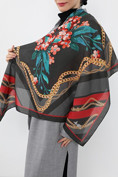 Aisha's Design Patterned Voile Scarf,Es-116