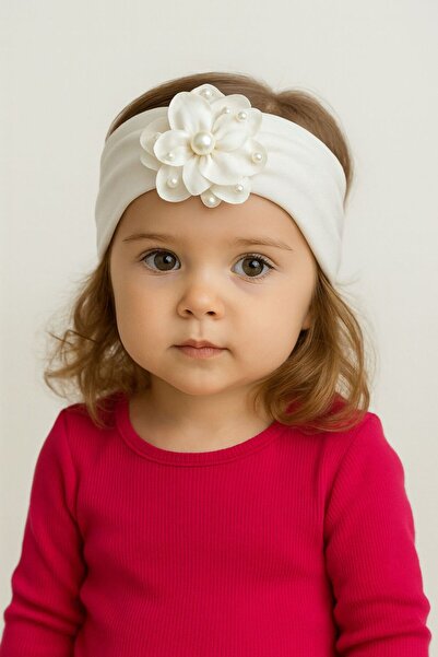 Eray Kids Σετ 3 τεμαχίων με λουλούδια και βαμβακερά χτενισμένα βαμβακερά καθημερινά-κομψά μπαντάνα για κορίτσια (6-24 μηνών)