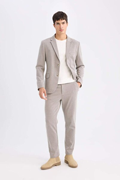 DeFacto Gabardine Tailored Trousers - Pockets, Straight Leg A8102Ax24Au
