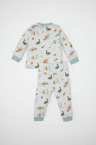 DeFacto Baby Boy Pajama Set Patterned Long Sleeve Top Bottom D5349A524Wn