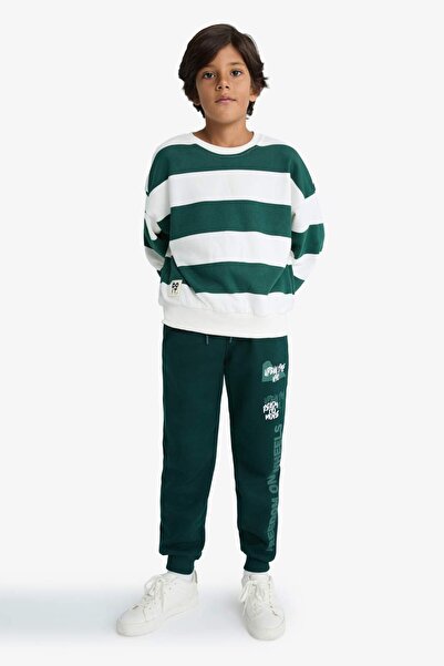 DeFacto Boy's Thick Sweatshirt Fabric Regular Fit Trousers - D4441A8Ns
